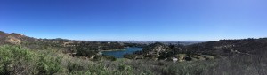 water reservoir amongst hills